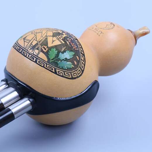 Azul Peacock con incrustación de madera de madera estilo Hulusi B Modelo estándar de llave plana