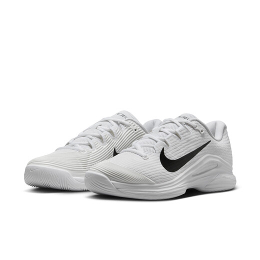Nike (Nike) Zheng Qinwens Dampf 12 Frauen -Tennisschuhe für den Herbst Atmungsaktiven leichten Polster Fv5554 100 Weiß/Schwarz/Peak Weiß 37,5