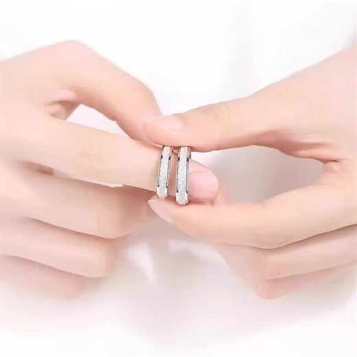 Platinum ring, plain ring, birthday gift, proposal, engraving, pt950 wedding ring for girlfriend, niche design, frosted pair of rings, light luxury model, I will have you for the rest of my life, single ring for women