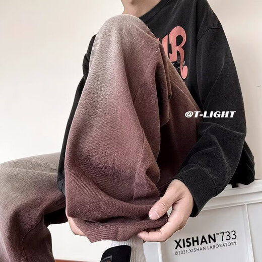 画枕眠（HUAZHENMIAN）美式高街复古工装牛仔裤男阔腿宽松直筒微喇vibe裤子2025夏季新款 黑色 D759 XL