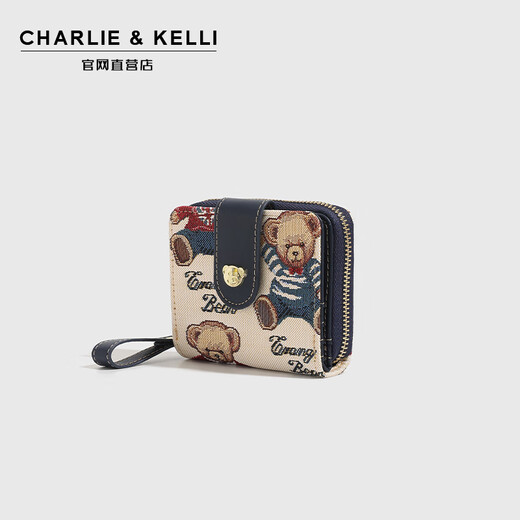 Charlie / Kelli Site Web officiel CK Brand Luxury Femme's Bag Wallet Cartoon Storage Key Sac 2025 NOUVEAU COIN WATLET CART SAG BLUE