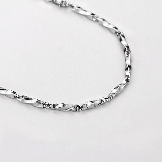 OKZpt950 platinum necklace men's light luxury platinum chain moissanite gift for boyfriend unlimited ingot chain 32.65 default 60 long with counter gift box + certificate