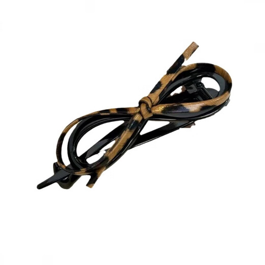 Jay Wei Yi Bow Twist Clip Feminine One-word Clip on the Back of the Head Duckbill Clip Hair Clip Hair Accessory JYFJ135 Coffee Brown
