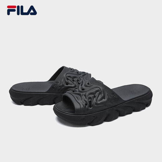 Fila Chaussures officielles pour hommes Snowcap Retro Slippers 2025 Été Nouveau style pantoufles de rock mode chaussures décontractées Crocodile Gray-Cv 42