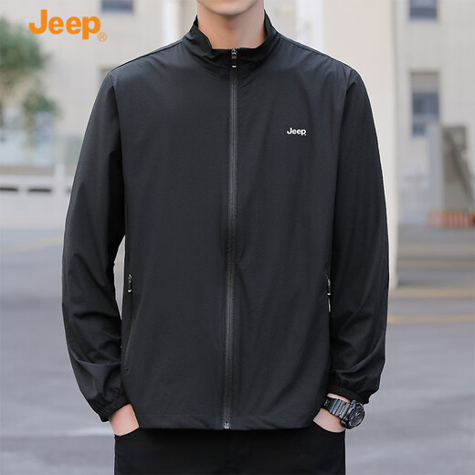 Jeep (JEEP) sun protection clothing, summer, light, cool, anti-UV, breathable, outdoor fishing men's stand-up collar jacket, Father's Day gift