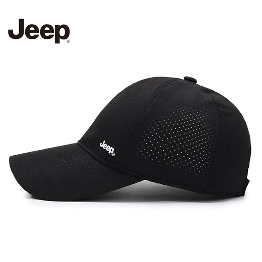 
Jeep (JEEP) hat men's baseball hat summer mesh quick dry sun hat men and women's baseball cap mountaineering sun hat Xuanqing black