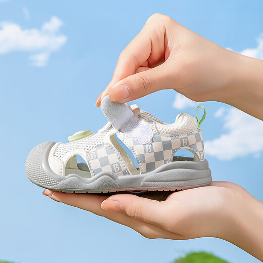 Tombeck Baby Summer Mosquito Repulsent Sandales pour garçons et filles Chaussures de semelles molles antidérapantes pour les bébés et les tout-petits Khaki Taille 17
