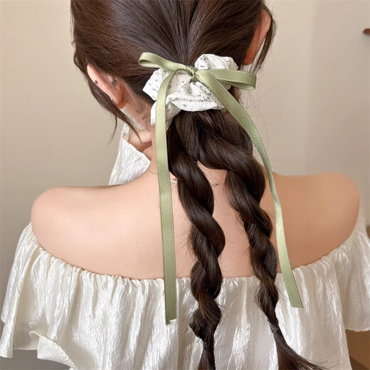 Jiuvia oversized pleated mesh large intestine hair tie women's high-end hair tie 2025 new headwear hair accessories headband JYFQ183 floral large intestine hair tie