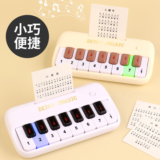 电子琴儿童玩具初学口袋迷你小钢琴可弹奏音乐多功能琴键乐器女孩 2【礼盒装】黑色口袋电子琴 送琴