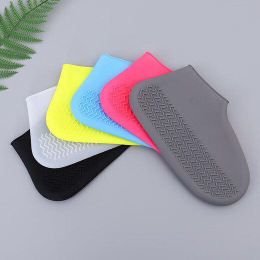 Baige Regenfischschuhabdeckung Silikon Regenfischschuhabdeckung wasserdicht und rutschfeste tragbare Kleidung-resistente Regenstiefel für Männer und Frauen nicht disposabler Schuhabdeckung Zwei-Pair-M-Größe (35-39) Fashion Blue [Frauenmodell]