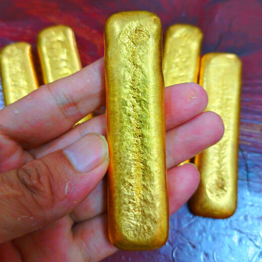 Sikkim, South Africa, high imitation gold bars, non-discoloring, tool for random cutting, remoulding, wealth-seeking ornaments, 10 small golden beans, higher quality