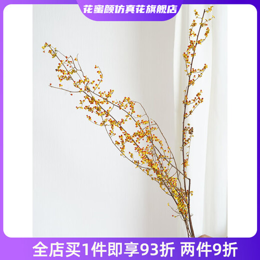 Wen Shi Ou Shan Returns Natural Plant Dried Flower Bouquet Living Room Decoration Wabi-sabi Wind Flower Arrangement Dried Branches Decorative Ornaments Dried Branches Southern Snake Vine Dried Flowers 3 Branches 80-100cm