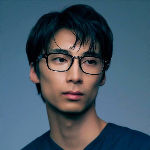 FOUR NINES999.9眼镜框日本手工新款时尚复古方形板材M-152舒适近视眼镜架男 9901-黑金色