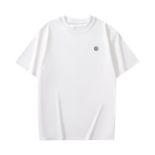 凡客诚品（VANCL）【雷军推荐】2025新款潮牌简约重磅纯棉短袖t恤男夏季潮流宽松半 白色纯棉短袖-1365 S 【建议90-115斤】
