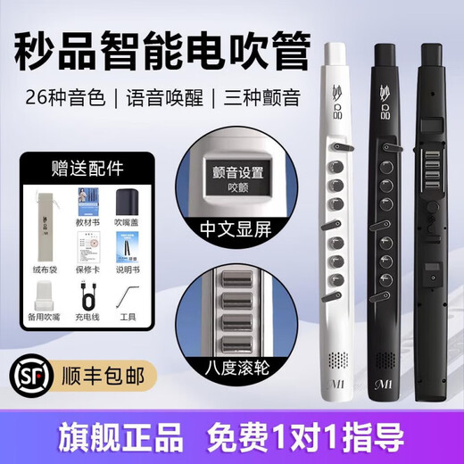 Miaopin M1 Hair Tube [offiziell] Musikinstrument 2025 Neues Hausinstrument Saxophon Flötenflöten M1 Black + Lehrbuch