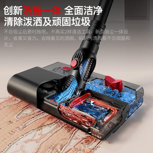 Puppy bucket vacuum cleaner household suction and mopping integrated 1800W high-power high-suction industrial vacuum cleaner dry and wet blowing three-purpose decoration beauty seam land reclamation cleaning multi-function T004S