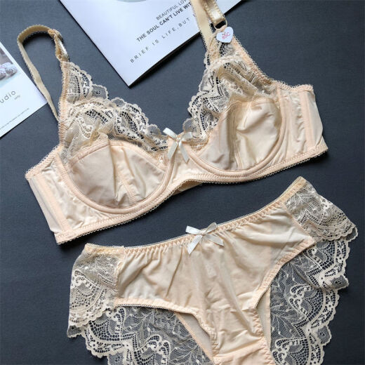 NJSKAKW [2694 Menschen] Europäische und amerikanische schwammeless sexy 200jin [Jin entspricht 0,5 kg] großer BH -Set, sammeln Sie Fett MM, schwarzer Anzug 80D