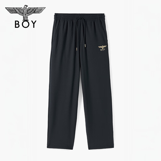 Junge London Spring- und Sommer Männer und Frauen gleiche antibakterielle High Street Black Casual Trendy Brand Strickhose N15902 Schwarz L.