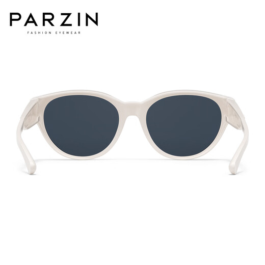 帕森（PARZIN）偏光太阳镜男 猫眼小框近视专属套镜遮阳防晒驾驶墨镜女 PZ12117 奶盐白