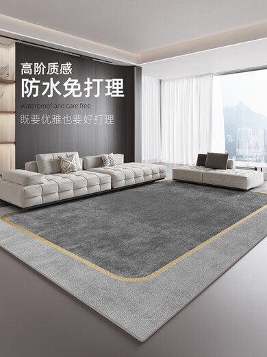 
Living room floor mats are free to wash and easy to handle non-slip carpet Living room 2025 new light luxury high-end room bedroom erasable 16779 1cm 1m 300*400cm Thickened model whole piece*