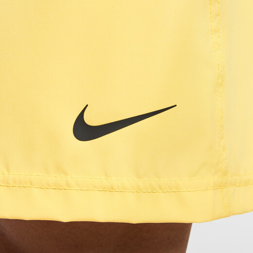 Nike men's fitness yoga shorts (without underpants) weight training quick-drying woven NIKE FORM DV9858 700 Saturn Gold/Black L