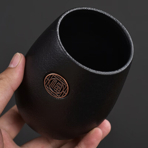 [Clásico] Ceremonia de té de cerámica negra Seis caballeros set kung fu set de té de té té té herramienta té clip de cerámica negro