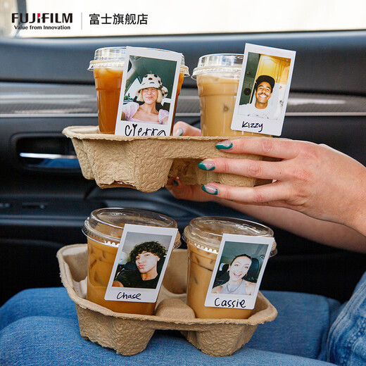 Fuji (FUJIFILM) instax instant camera 3-inch mini photo paper film roll 3-inch double pack + refrigerator magnet + photo album containing 20 pieces of white-bordered photo paper Official standard