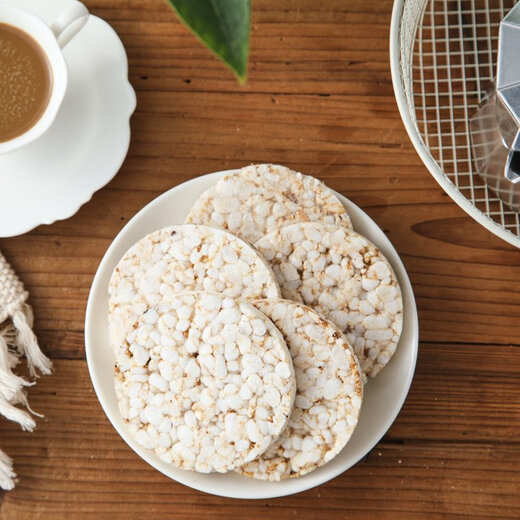 Imported sugar-brown rice cakes without extra added wheat puffing casual snacks gluten-free RICE CAKES Buckwheat flavor 120g shot 3 get 1 free shot 3 pieces
