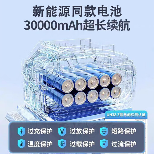 Beoz car wash high-pressure spray gun car wash machine car wash water gun high-pressure water spray gun household supercharged lithium battery car brush artifact 580W 5999VF single battery + six-in-one nozzle + car wash gift bag