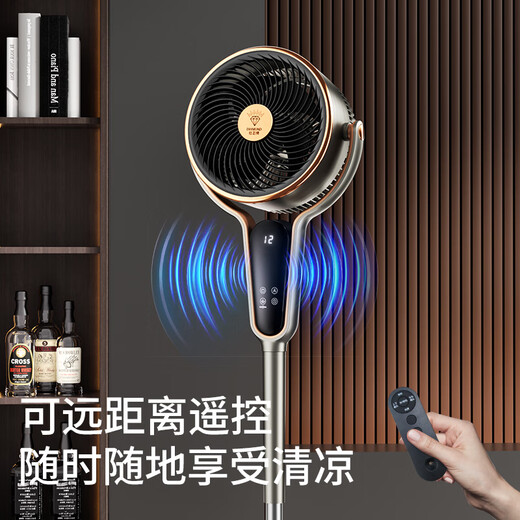 DIAMOND electric fan, air circulation fan, household floor fan, silent desktop, intelligent voice remote control, DC variable frequency energy-saving fan, first-class energy efficiency, AI intelligent voice-matched remote control, DC variable frequency power saving