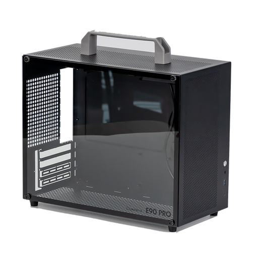 Aluminum Xiaobao E90Pro portable handle small case with backline MATX motherboard 240 water-cooled glass acrylic multiple versions to choose from 21L small computer case E90 Pro black glass version