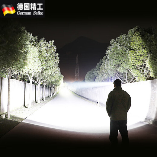 MDNG德国进口头灯强光感应矿灯充电远射超亮头戴式手电筒户外夜钓鱼专 可感应9900W白光待机100小时【带