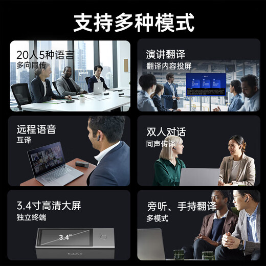 Time and space pot Time and space pot w4pro simultaneous translation headset Enjoy 7 days trial English multi-language simultaneous translation headset Transnational office and overseas travel artifact intelligent translator Free special ticketing Time and space pot X1