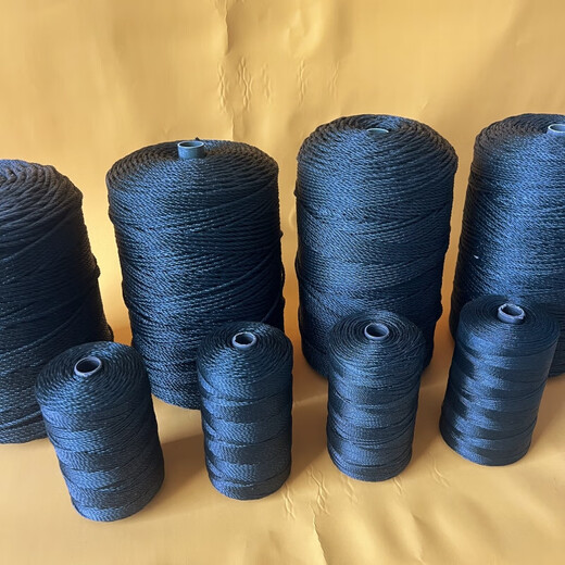 Strong, high-strength, wear-resistant nylon rope, binding rope, braided rope, plastic rope, black pull-net fishing net rope, outdoor, dark green, 8mm thick, 50 meters