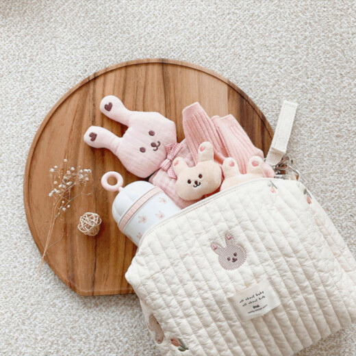 Korean baby stroller hanging bag multi-functional bear mommy bag baby walking artifact accessories bag name list coffee bear
