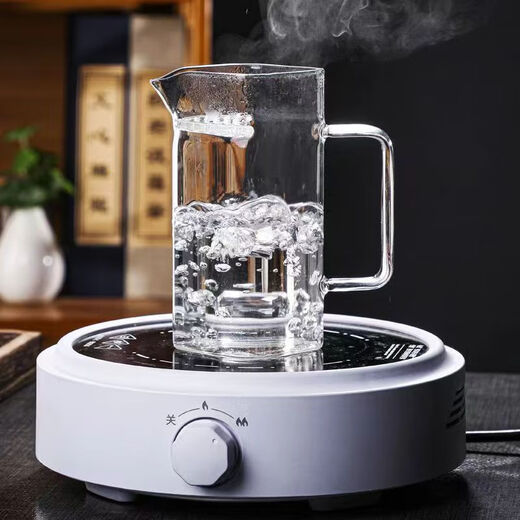 ENSHOUSU Épaissined carré Crescent Verre Fair Cup de thé domestique Diviseur de thé à la chaleur Fleurée de thé à la chaleur Ensemble accessoires de thé Kung Fu Filtre Thé 12023 MODE CRYPTION THE-258ML Square Moon