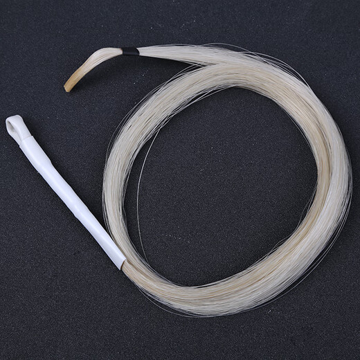 Clcey Erhu Bow Clain de cheval de cheval de secours Inner Mongolia en queue de cheval blanche 84 cm Erhu arc remplacer la queue de cheval réel accessoires en queue de cheval en queue de cheval blanc + argent Erhu String