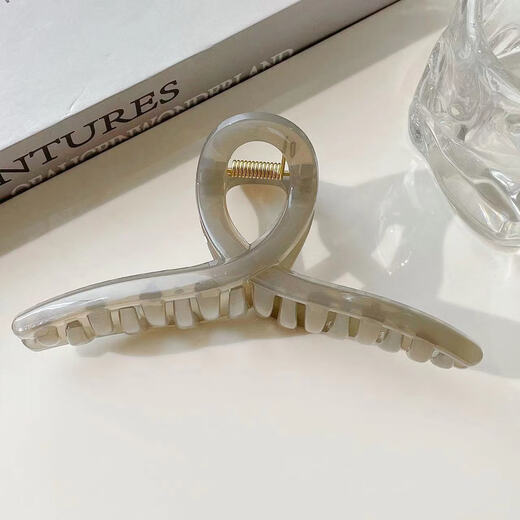 【送女友】超值多件套发夹亚克力发圈高马尾山茶花心发饰 1件套【13cm咖色】/