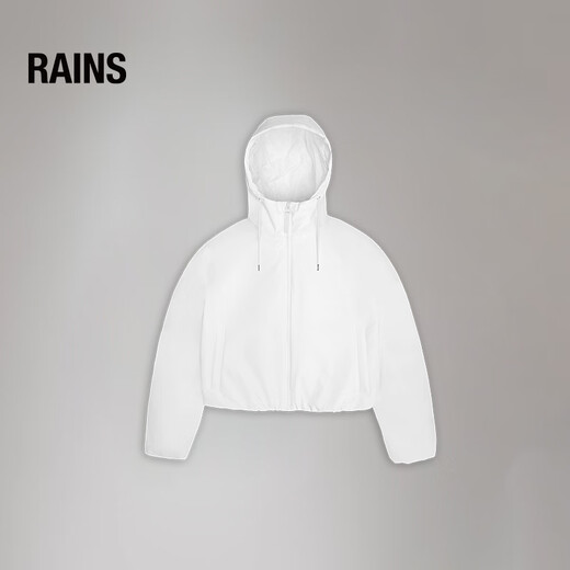 Chaqueta corta de lluvias para hombres y mujeres a prueba de viento con capucha con capucha con capucha con capucha para hombres y mujeres lohja chaqueta corta/15780 blanca suave s 160/88a (tamaño demasiado grande)