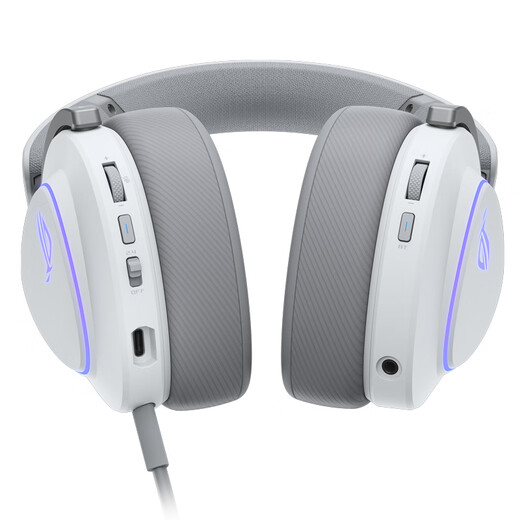 ROG Prism 2 head-mounted gaming headsets, wireless three-mode connection, Speednova technology lightweight e-sports headset surround 7.1 sound effect 3.5mm Yueyao White Delta