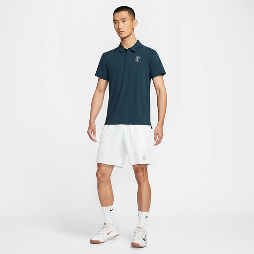 耐克（NIKE）网球服上衣POLO衫男夏季新款运动短袖翻领T恤 深海蓝FZ6908-478 XL