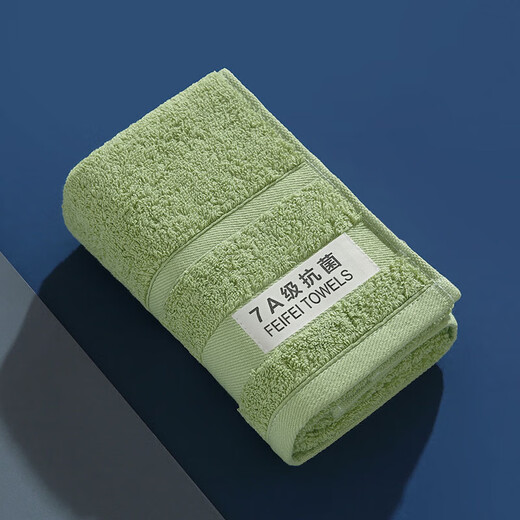 Pure cotton 7A antibacterial towel, cotton bath towel, newborn baby bath blanket, jacquard face towel, household men and women 0921-milky white 33*74cm 1 pack