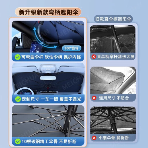 桐汝壁汽车遮阳罩前挡遮阳伞隔热专用防晒前挡风玻璃停车内用车挡板e 通用大号14079任意弯曲1秒遮阳