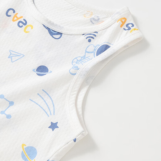 
Red bean boys pure cotton vest children's sleeveless T-shirt in summer thin bottomed sweatshirt can be worn on the outside H5B2009 white 150