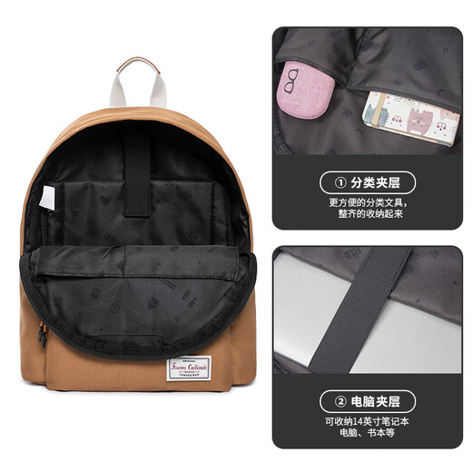 Forever Cultorateforever Maillard Schoolbag Female College Student Nischen Design Outdoor Rucksack 2023 Neue Style Rucksack Männer Grau #9227