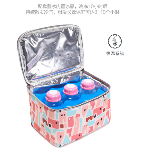 柳芭 LYUBA妈咪包背奶包储奶冰包冰保鲜包上班背奶母乳冷藏包HY2068深蓝小花
