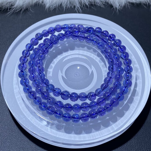 Feiyu new product natural tanzanite bracelet sapphire multi-circle three-circle bracelet fashion trend bead chain bead string Specifications5.7m Specifications 5.7mm weight 32.7 grams