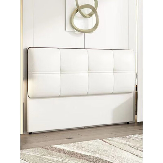Ruixiao single-buy floor-standing bedside small apartment modern simple solid wood double home backrest plate technology cloth bedside soft bag fresh 1.8 meters 702 dark gray fiber leather fabric