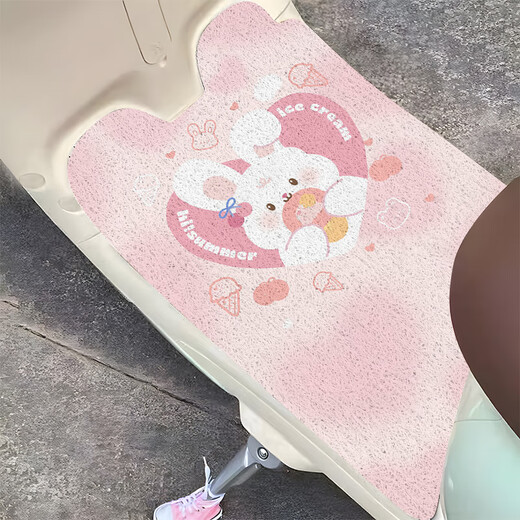 Cartoon Emma General Electric Vehicle Foot Pad Wire Round Pad Diatom Mud Electric Vehicle Foot Pad Q3523A- Small Pedal No Pink Heart Vertical A 30*50cm Wire Round to be cut