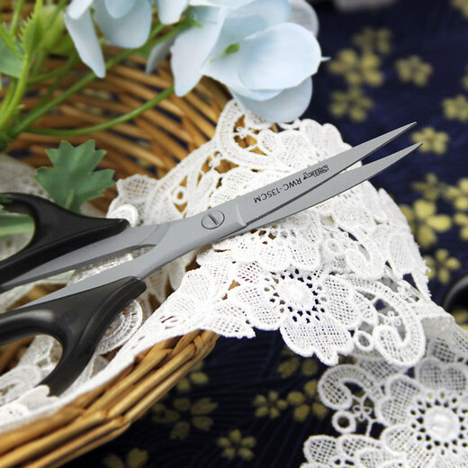 SMVP Japan SILKY () handmade non-stick scissors extended business scissors home office craft scissors home straight blade (non-stick) (170mm)